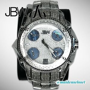 NIB JBW Jet Setter Men’s Diamond Stainless Steel Luxury Watch